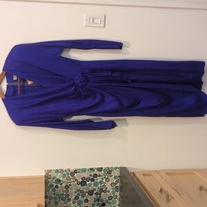 Vintage Violet Silk Fixed Wrap Dress